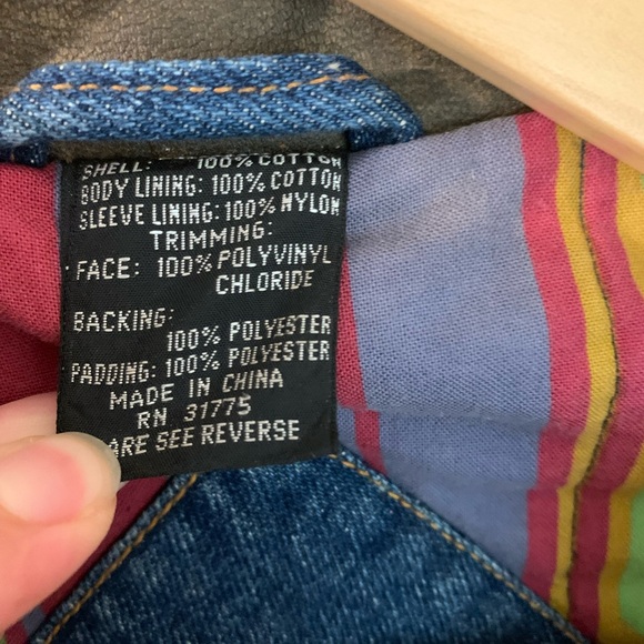 Vintage 80’s 90’s Exchange Unlimited Western Quilted Denim Bomber Jacket M - Picture 7 of 8